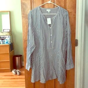 J Jill brand new long sleeve striped tunic
